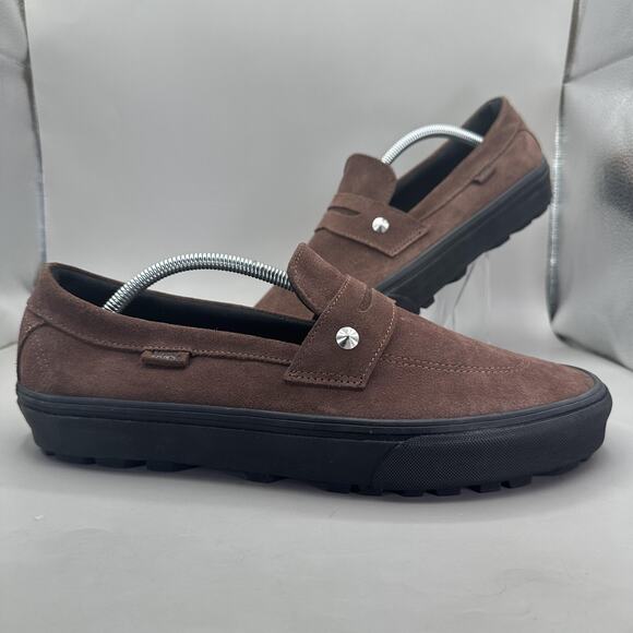Vans Style 53 Premium Sneakers Mens 11.5 Brown Suede Studded Slip-On Loafers